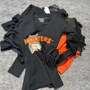 HOOTERS uniform lot of 28 pieces shirts shorts xxs xs small HUGE